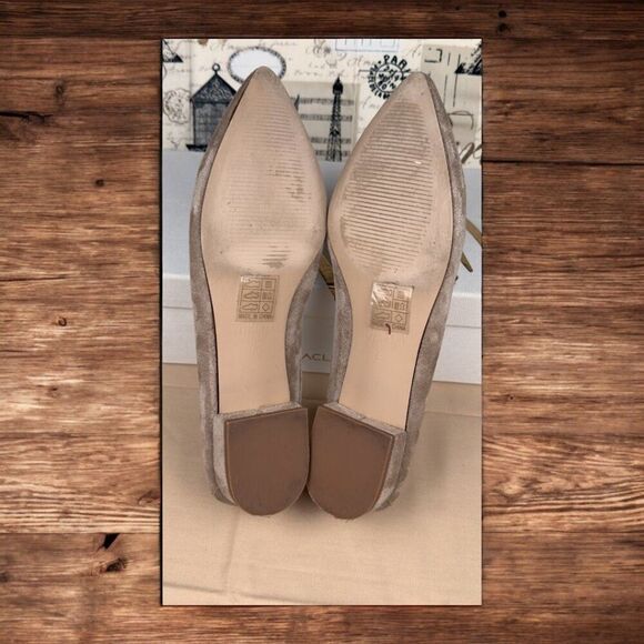 Mi.iM Luna Taupe Faux Suede Leather Pointed Toe Flats with Box, Women's 7.5 EUC - Picture 10 of 12